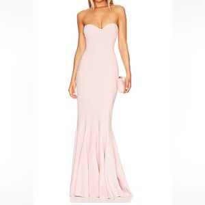 Bonded Gown in Blush - Norma Kamali